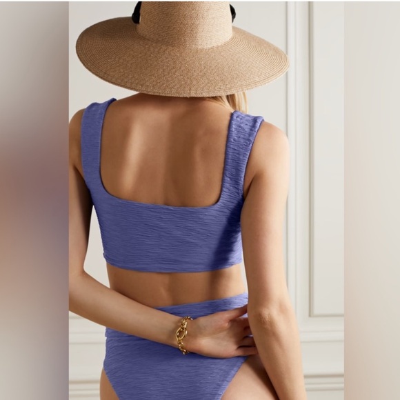 Mara Hoffman Raina Blue Bikini TOP ONLY - Picture 3 of 7